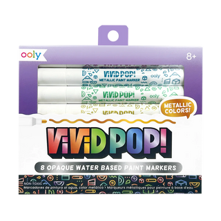 Ooly Vivid Pop Water Based Paint Metallic Markers-Set of 8