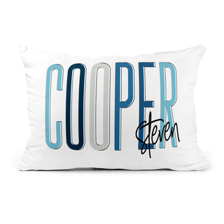 Custom Personalized Name Pillow - Shadow Block