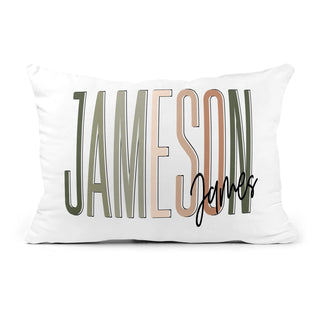 Custom Personalized Name Pillow - Shadow Block