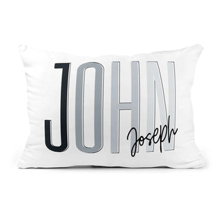 Custom Personalized Name Pillow - Shadow Block