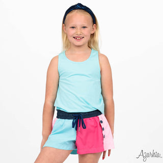 Azarhia Pink/Navy Colorblock Shorts