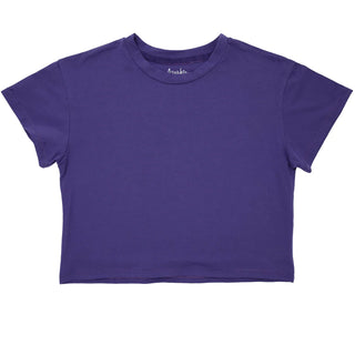 Azarhia Solid Boxy Tee - Purple
