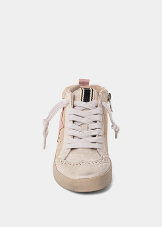 Kids Paulina Mini Sneakers - Champagne Snake High Tops