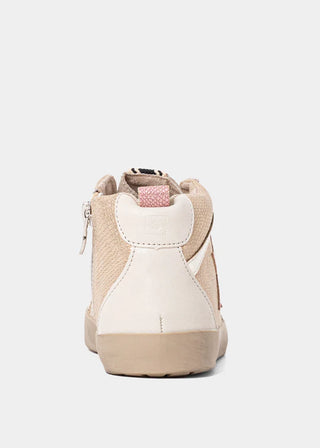 Kids Paulina Mini Sneakers - Champagne Snake High Tops