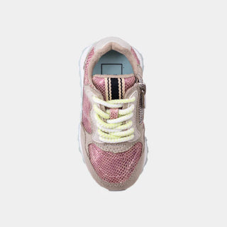 Kids Phoebe Mini Sneakers - Pink Snake