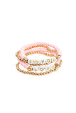 Great Pretenders Pink Love 4Pc Bracelet Set