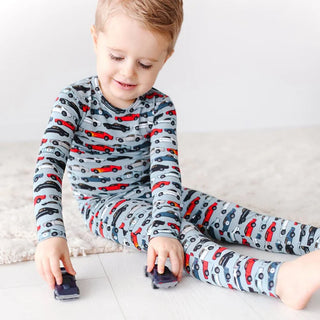 Posh Peanut 2Pc Racecar Miles Pajamas