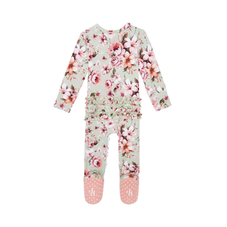 Posh Peanut One Piece Zippered Footie Ruffled - Millicent