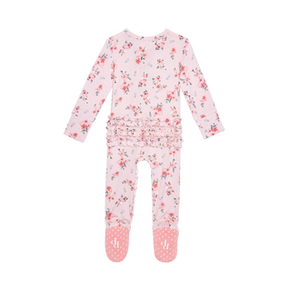 Posh Peanut One Piece Zippered Footie Ruffled - London