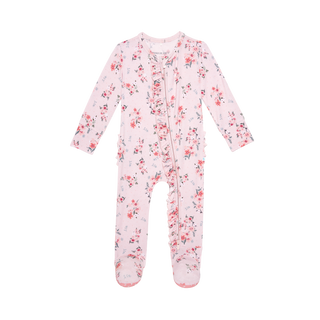 Posh Peanut One Piece Zippered Footie Ruffled - London