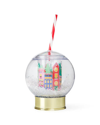 Christmas Village Snow Globe Sipper
