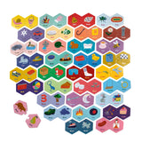 Eeboo Rhyming Words Hexagon Puzzle Pairs