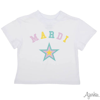 Azarhia Mardi Gras- Pastel Star Boxy Tee