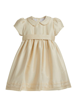 Little English Peter Pan Formal Dress in champagne with sash