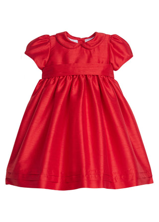 Little English Peter Pan Formal Dress in red with sash