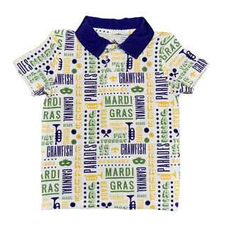 Belle Cher All Things Mardi Gras Polo