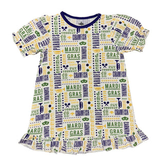 Belle Cher All Things Mardi Gras Bamboo Nightgown
