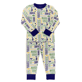 Belle Cher All Things Mardi Gras Bamboo 2Pc Pajamas