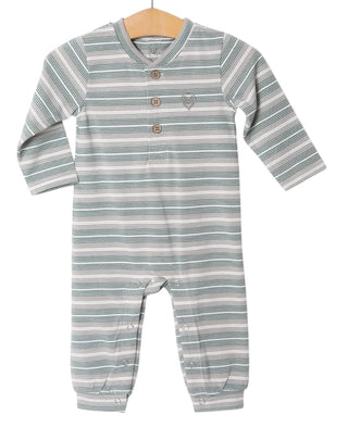 Easton Romper - Grey and Green