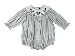 Mallard Duck Smocked Girls Bubble