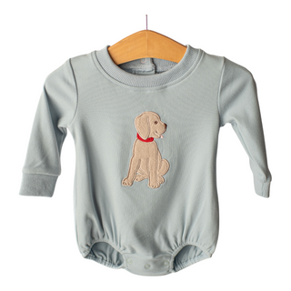 Boys Puppy Applique Bubble