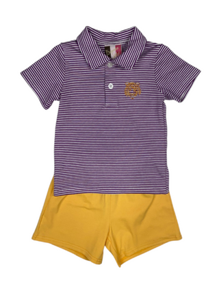 Purple Tiger Boys Short Set