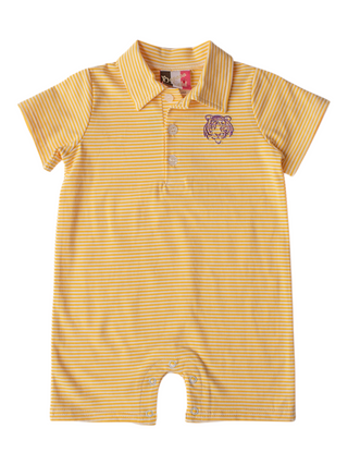 Banana Split Purple/Gold Tiger Boys Shortall