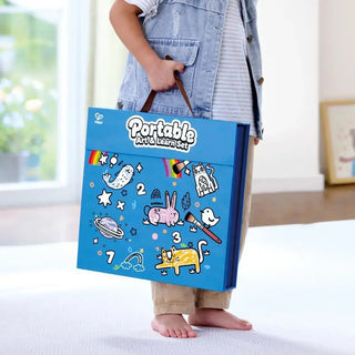 Hape art set with markers, crayons and magnetic whiteboard