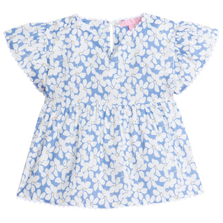 Bisby Positano Blouse - Piccadilly Blue