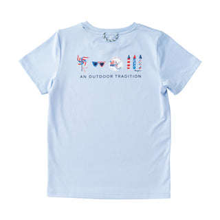 Prodoh Kid's Pro Performance Short Sleeve T-shirt Patriotic Icons