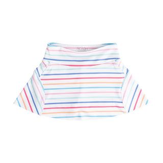 Prodoh Girls Tennis Twirl Skort with Built-In Compression Shorts Sun Kissed Stripe
