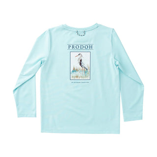 Prodoh Kid's Pro Performance Long Sleeve T-shirt  Great Blue Heron