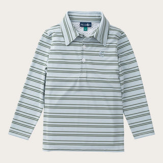 Prodoh L/S Pro Performance Polo - Arona Camping Green Stripe