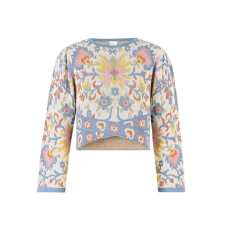 Marlo Kids Elora Sweater Knit Floral 2Pc Mini Skirt & Top Set