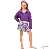 Azarhia Oversized Quarter Zip Cropped Sweatshirt