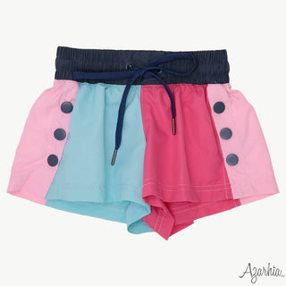 Azarhia Pink/Navy Colorblock Shorts
