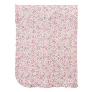 Baby Club Chic Ruffle Receiving Blanket - Velvet Petals