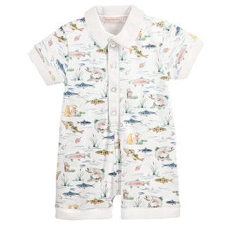Baby Club Chic Gone Fishing Rimper with Collar