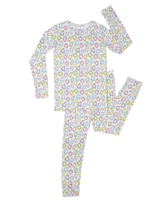 Lev Baby Ruby Rainbow Gems Toddler Lounge Pajamas