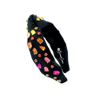 Brianna Cannon Child Size Black Headband With Neon Ghosts and Crystals