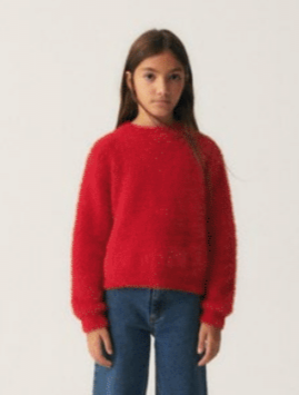 Compania Fantastica Fuzzy Sweater - Red