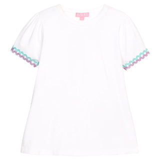 Ric Rac Essential Tee - Aqua & Lavender