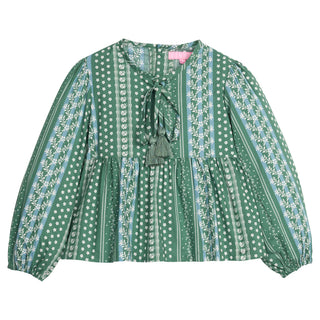 Riviera Top - Fairfield Forest Stripe