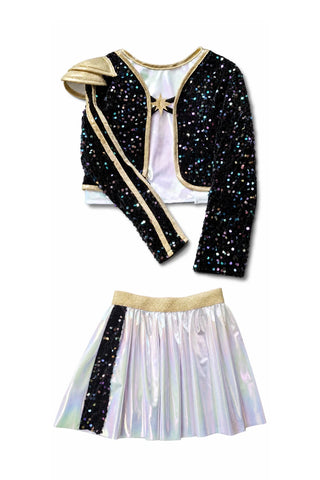 Rock Star Warrior Set w/ Jacket & Attached Shirt and Skirt
