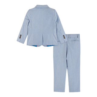 Two-Piece Chambray Striped Suit Set