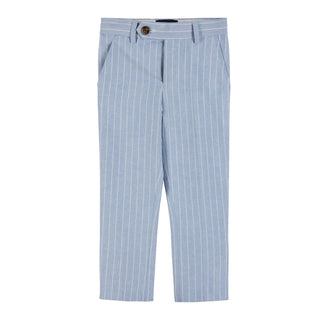 Two-Piece Chambray Striped Suit Set