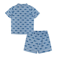Andy & Evan 2Pc Blue Shark Pajamas