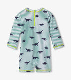 Hatley Dino Stripes One Piece Rash Guard