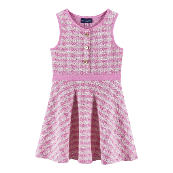 knit tweed dress Andy & Evan Knit Tweed Dress, Pink / 3T