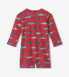 Hatley Hungry Sharks One Piece Rashguard